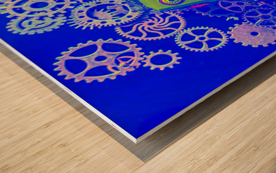 Robot reboot Wood print