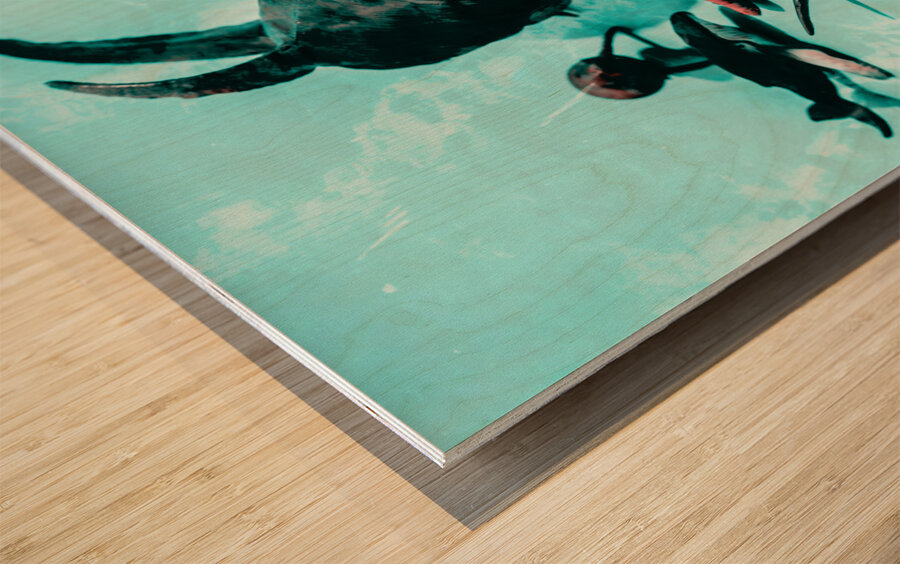 Underwater wilds Wood print