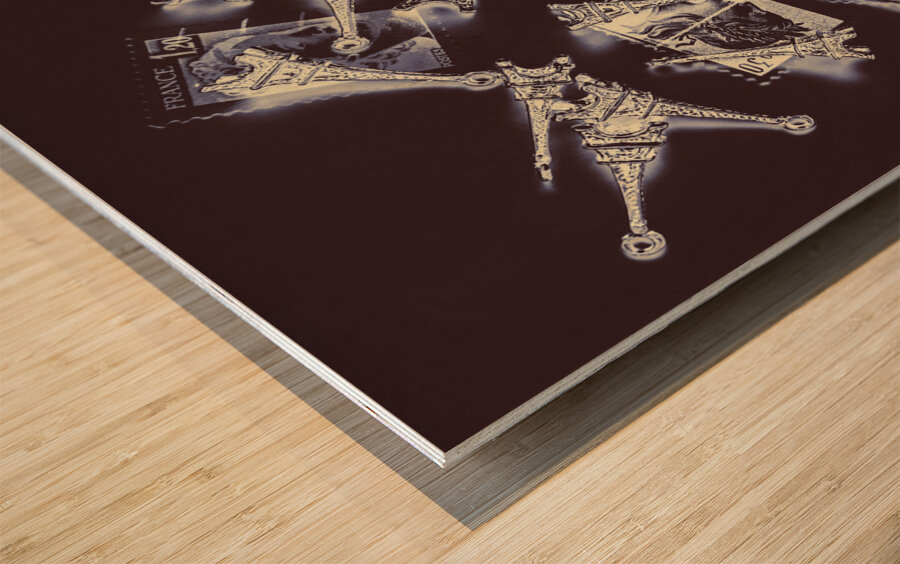 Paris post Wood print