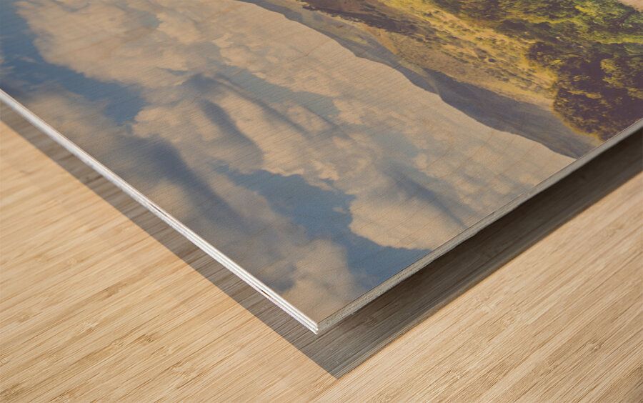 Majestic mountain marvels Wood print