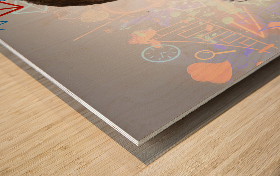 Smartphone apps Wood print