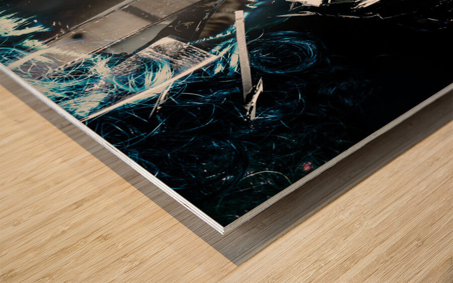 Circus house of mirrors Wood print