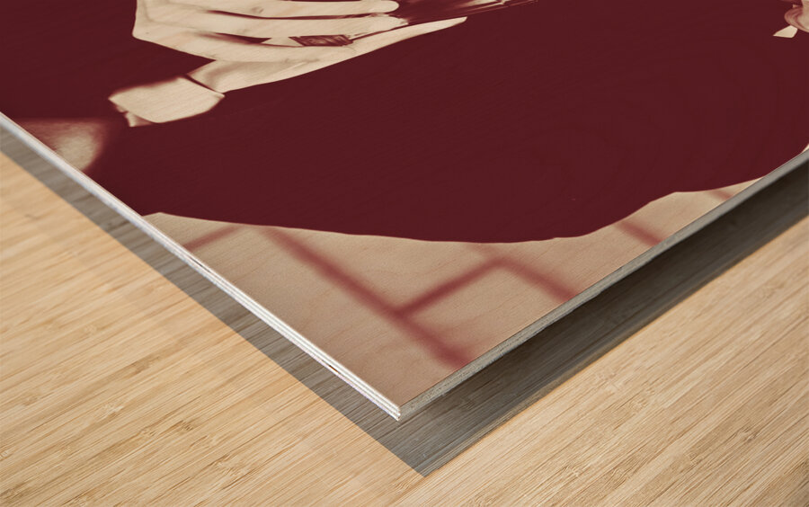 Red retro Coca-Cola Wood print