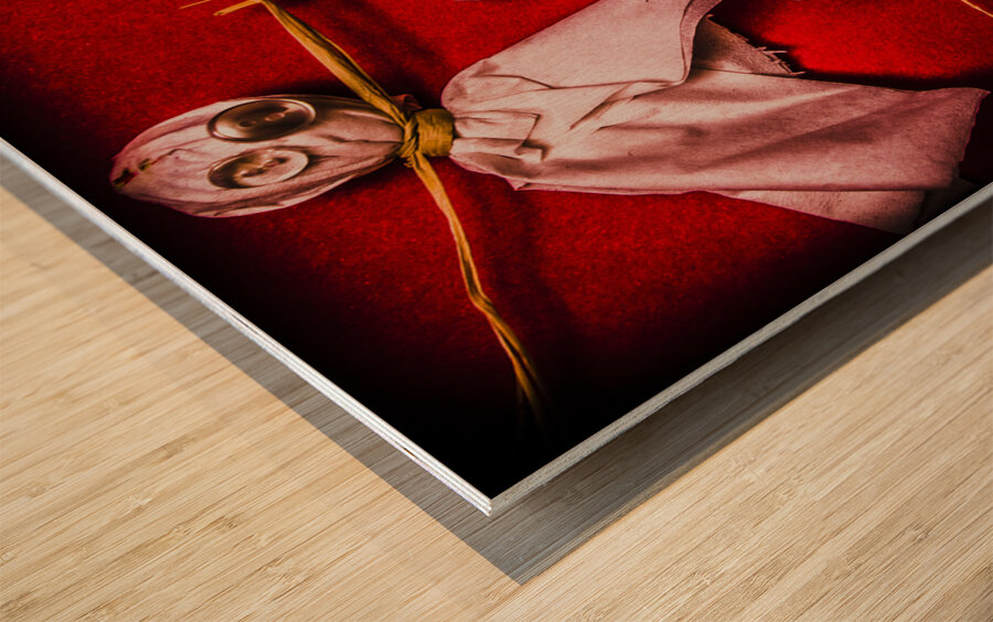 Scary halloween lollipop ghosts Wood print