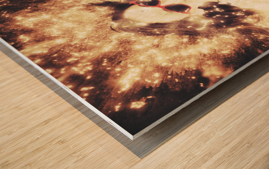 1960s pinup bombshell Wood print