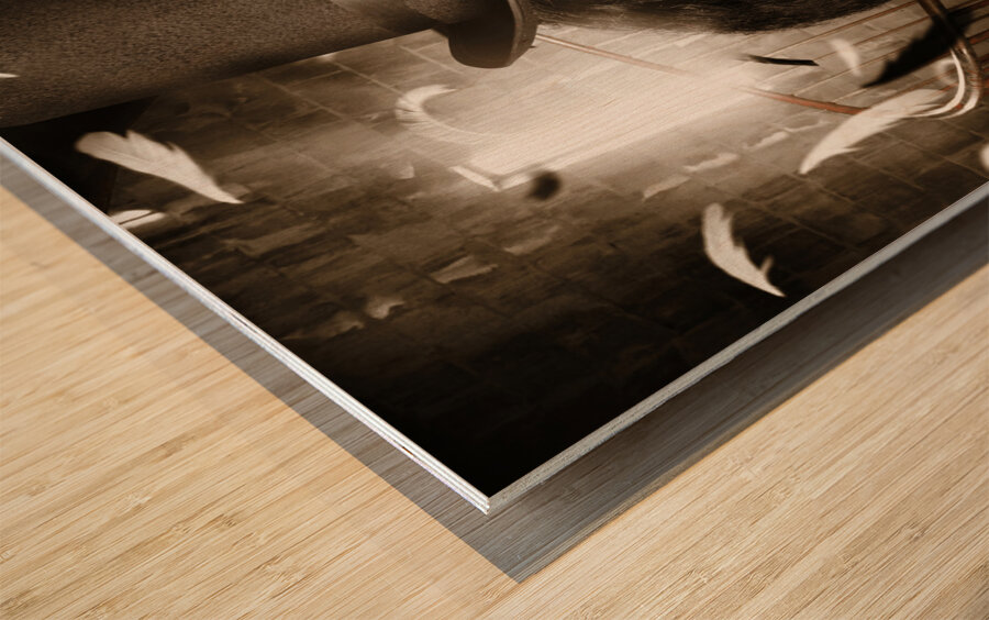 Feather carnival Wood print