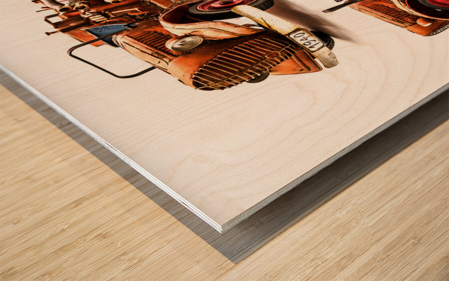 The Fire Department Wood print