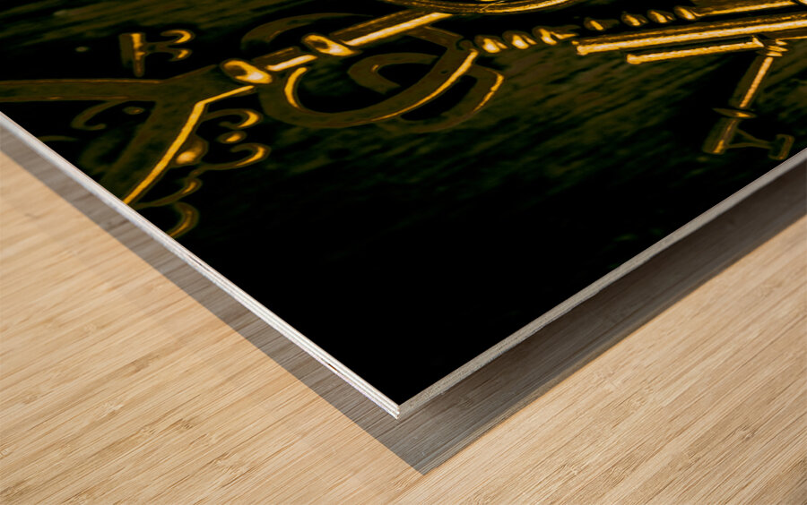 Romantic still life keys in sentiments of love Wood print