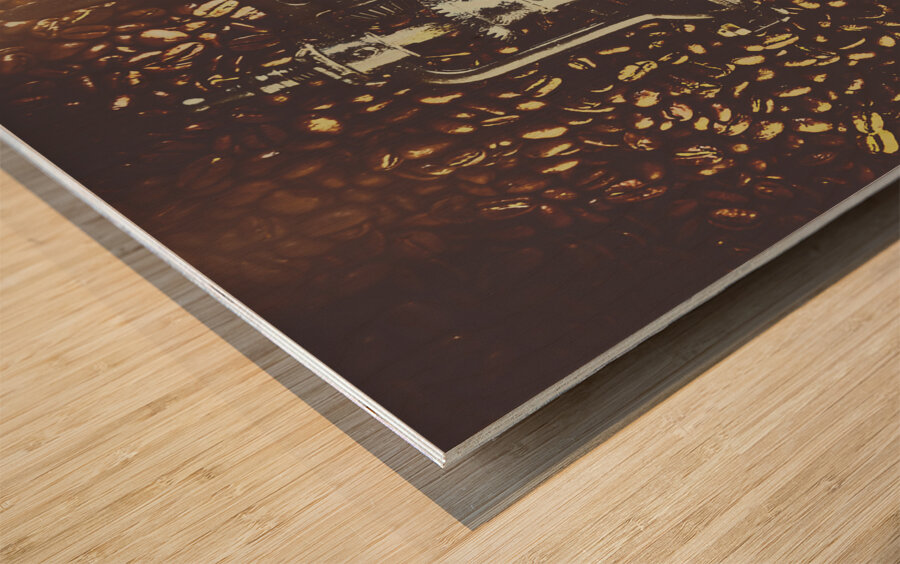 Traditional cafe Wood print