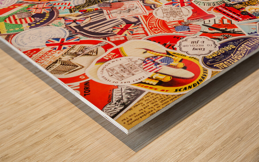 The world hotel Wood print