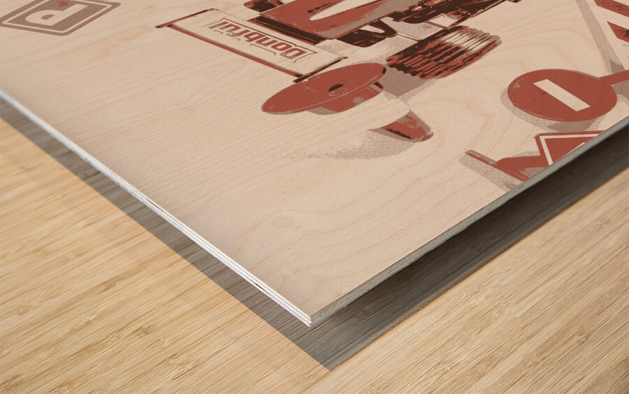 Above the competition Wood print