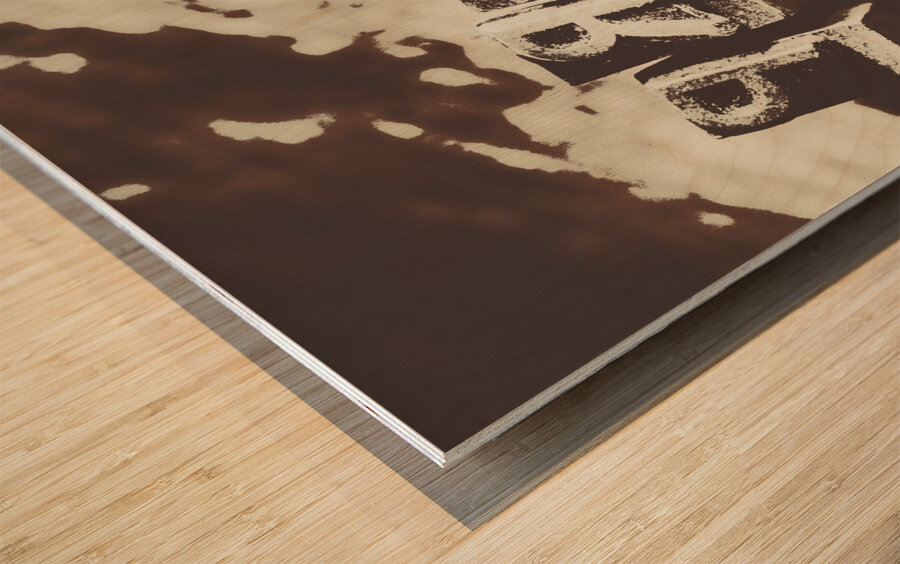 Letter press typeset  Wood print