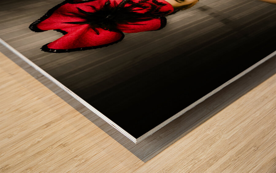 Shocked Cabaret Girl Wood print