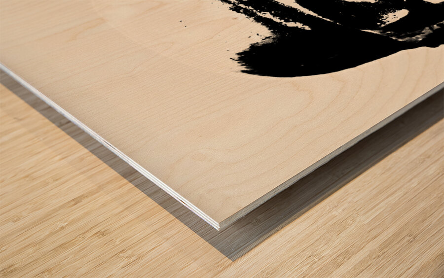 The dark side of white Wood print