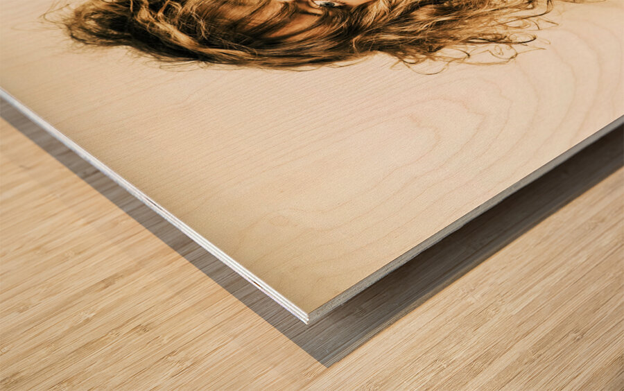 Hair cut with style Wood print