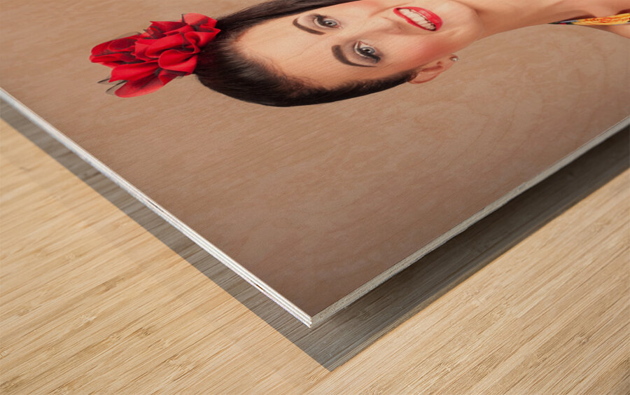 Fine art girl painting still life gallery artwork Wood print