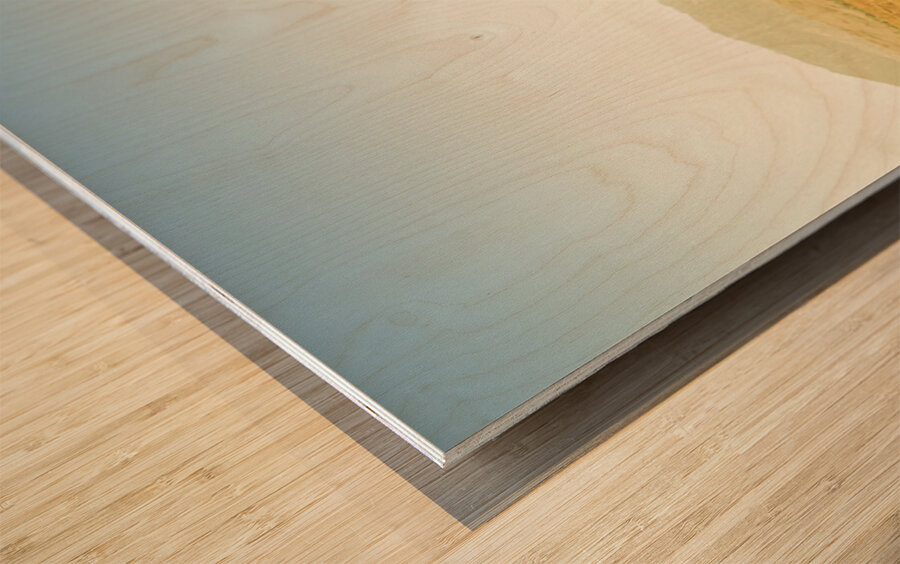 Cloud and mountain magnificence Wood print