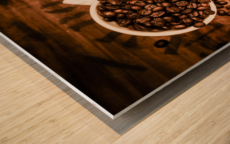 Vintage cafe artwork Wood print