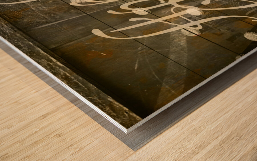 Apple Cider Sign Printed on Rustic Wood Planks Wood print