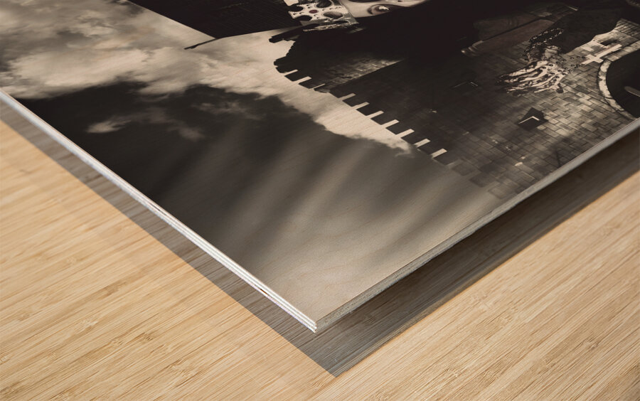 For God and country Wood print