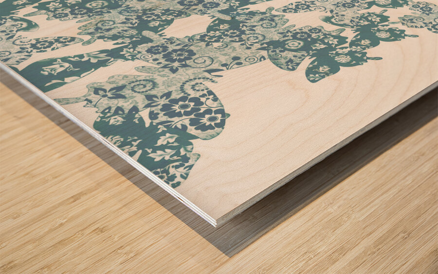 Traces of patterned beauty Wood print