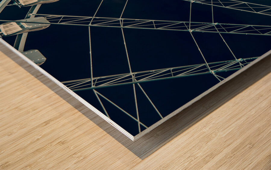 The evening lights Wood print