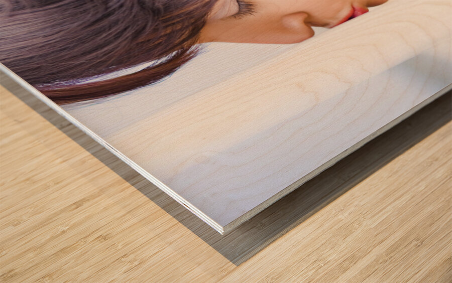 Surfing Love Wood print