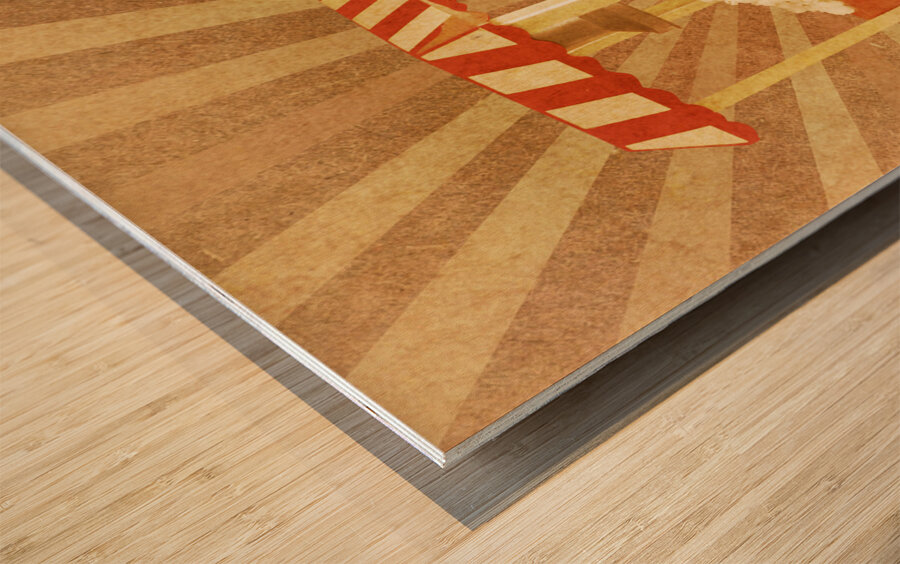 Salted cinema  Wood print