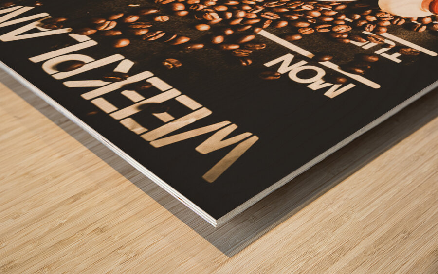 Coffee on the menu Wood print