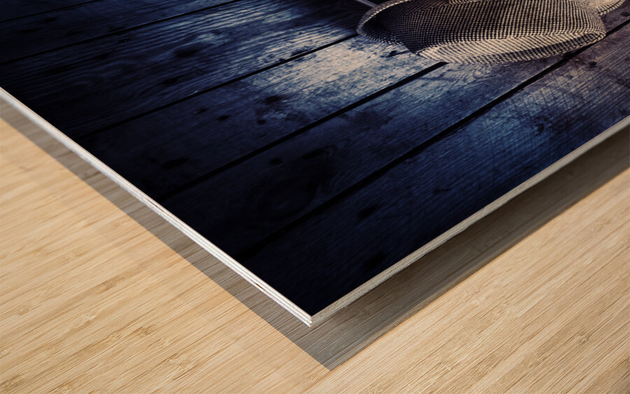 The poker ace Wood print