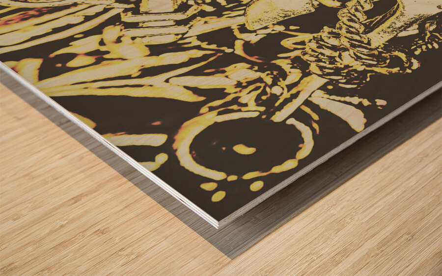 Sea tides and maritime anchors Wood print