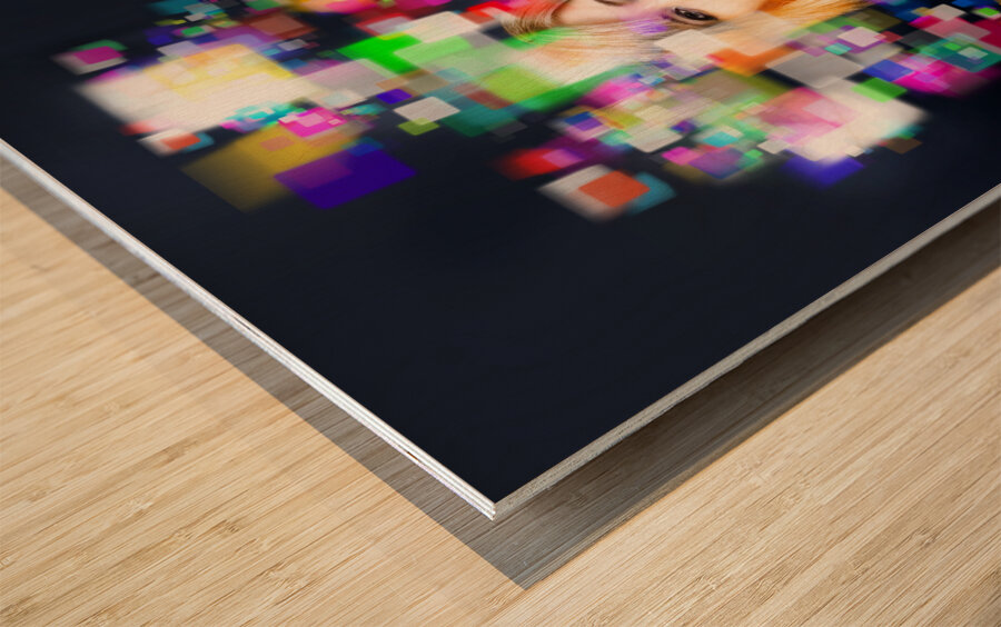 Social media and networking Wood print