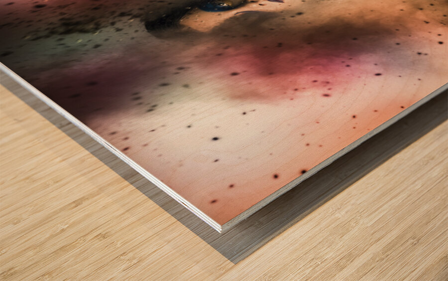 Magical jester casting a medieval spell Wood print