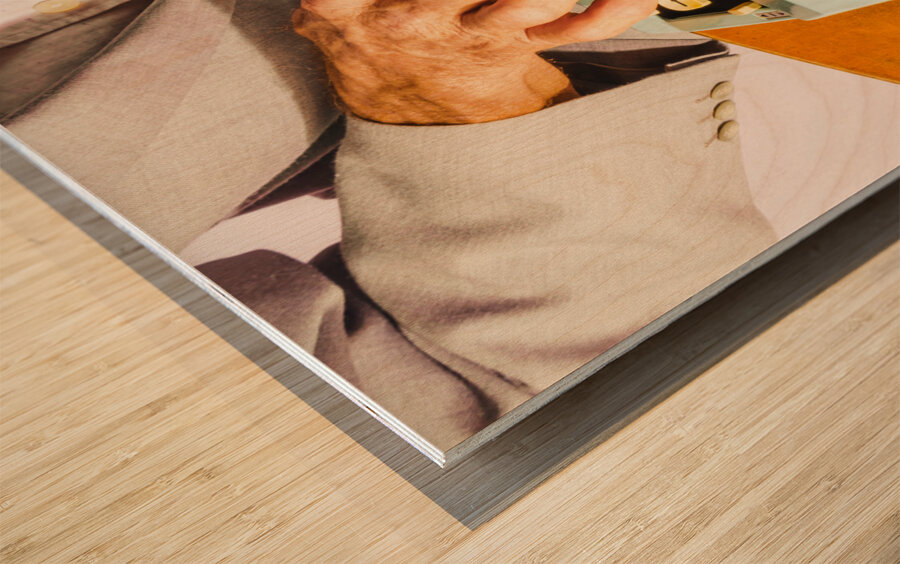 Pressing plots Wood print