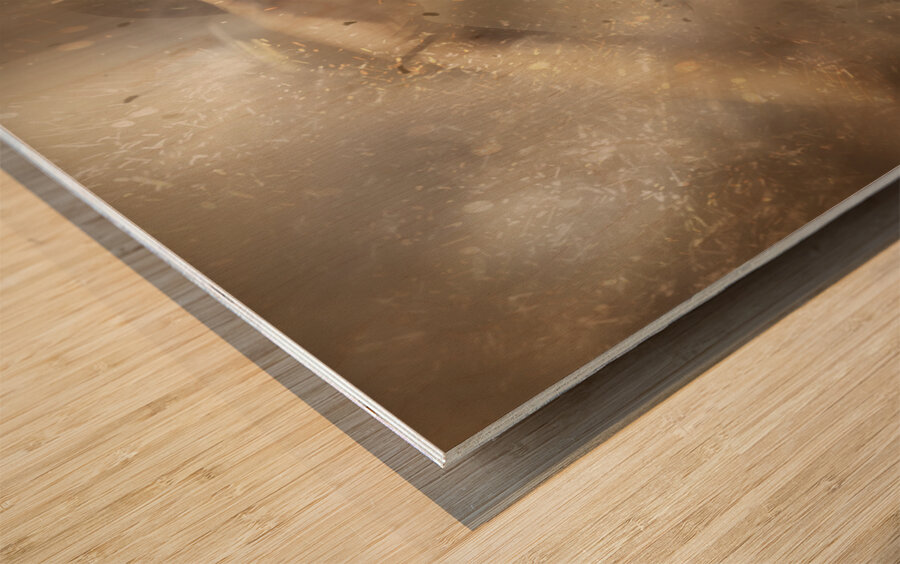 Strong tough and beautiful pinup soldier girl  Wood print