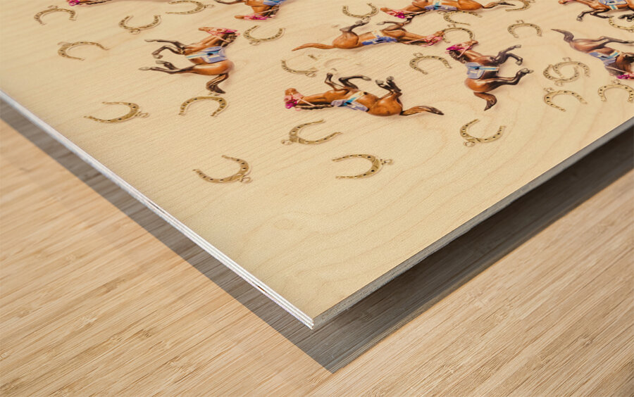 Race luck Wood print