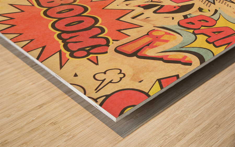 Banging on! Wood print