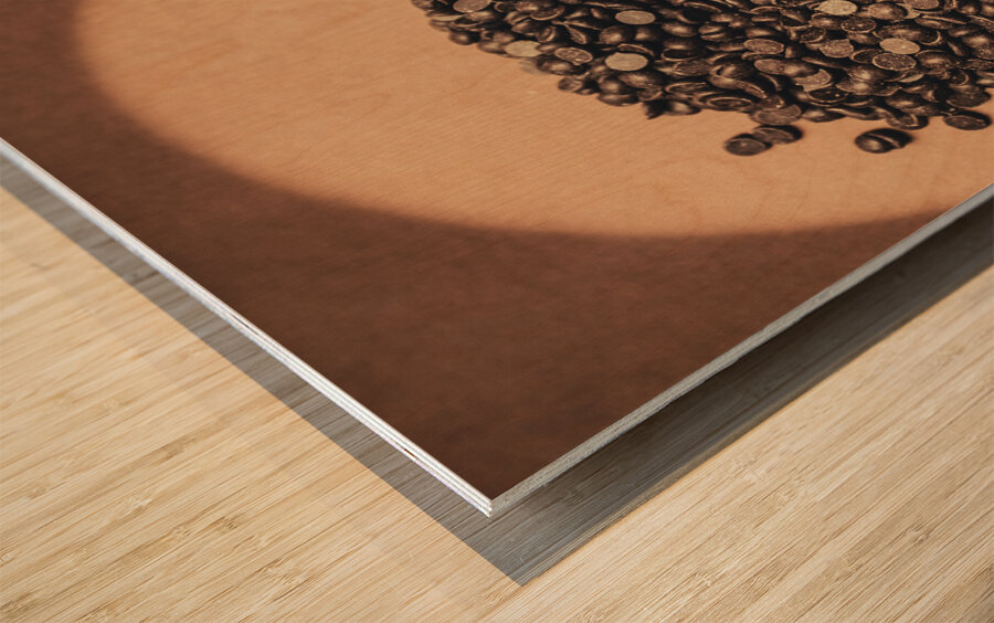 Cooking desserts with love  Wood print