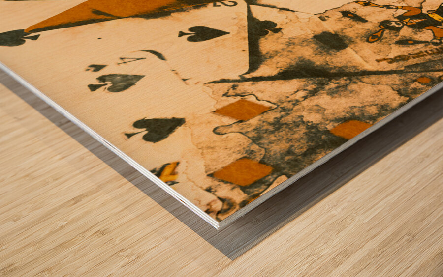 Spooky carnival clown doll Wood print