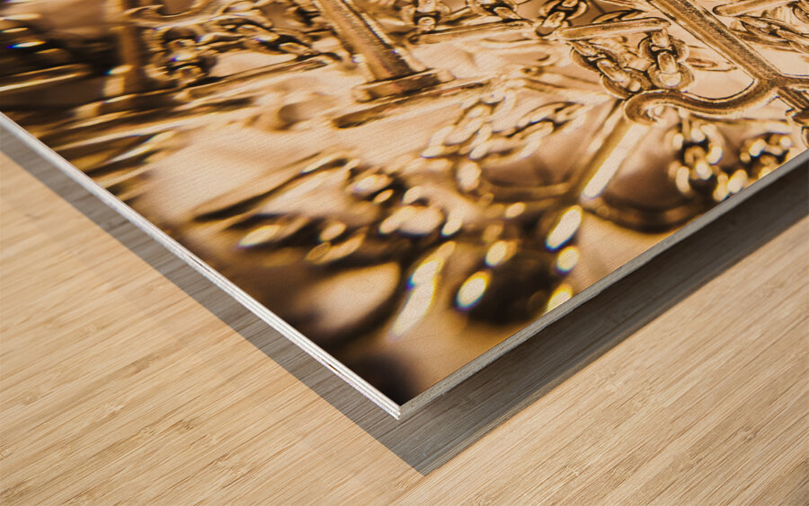 Law and justice abstract Wood print