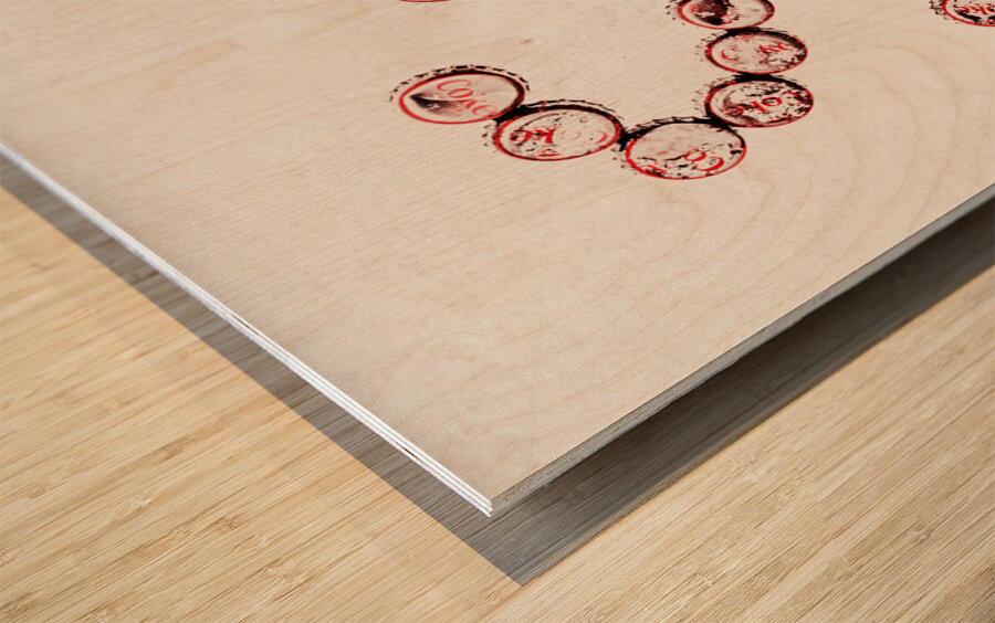 Pop top soda  Wood print