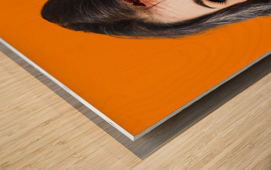 Zombie woman crying for help Wood print