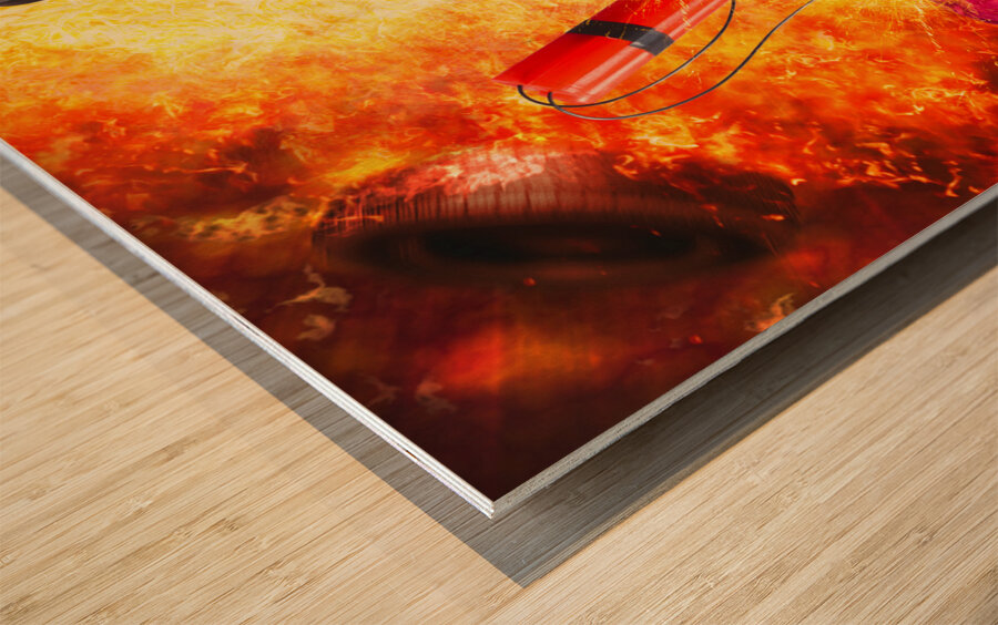 Explosive Terror. The wraith of hell fire Wood print