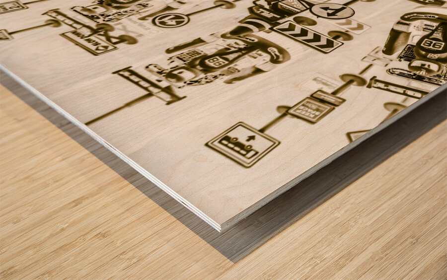 Racing karts Wood print