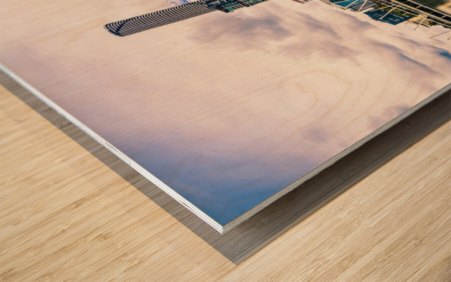 Brisbane City Skyline Wood print