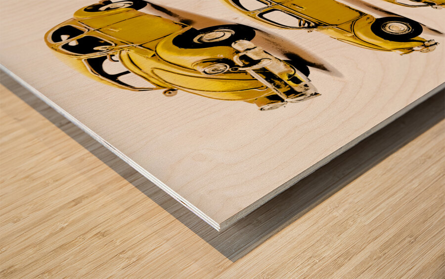 The Retro Bug Wood print