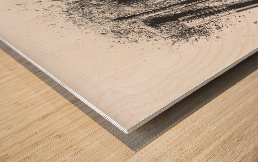 Shades of grey Wood print