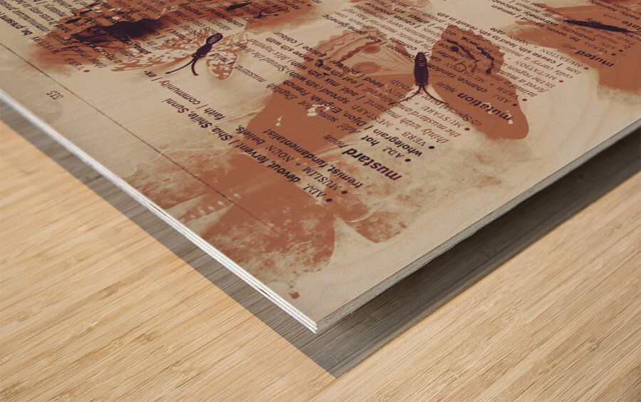 Exotic scripts Wood print