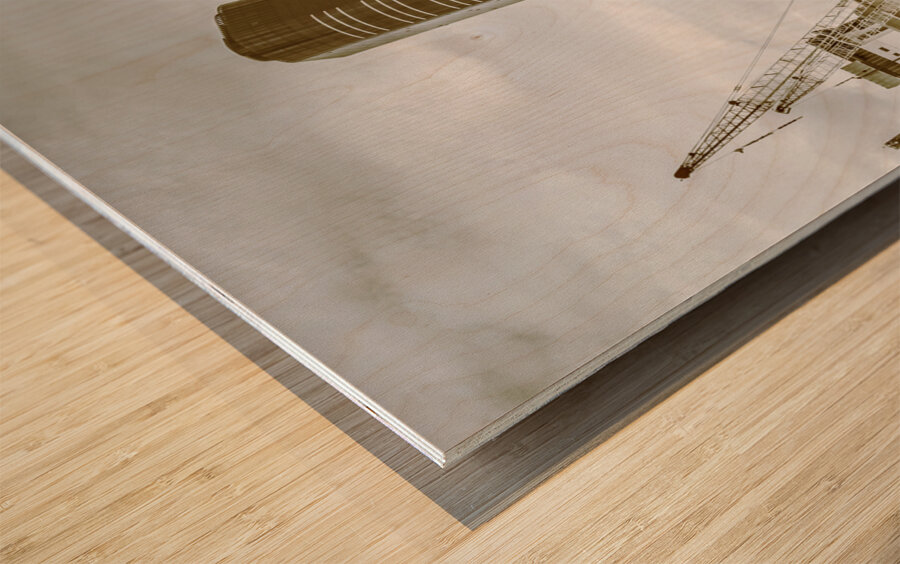 Under construction Wood print