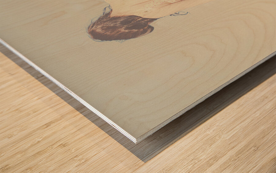 Vintage Heartache Wood print